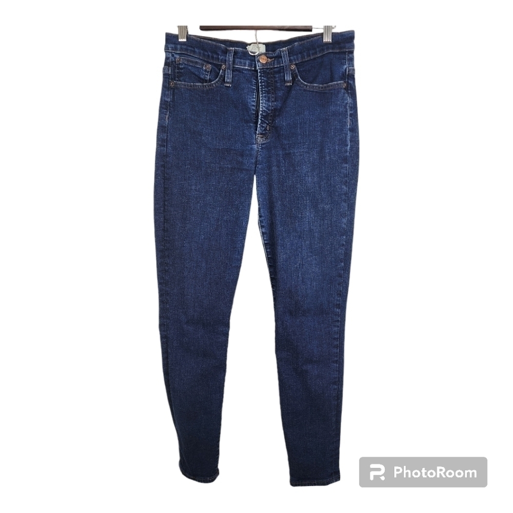 J Crew High Rise Toothpick Dark Wash Jeans Size 30
